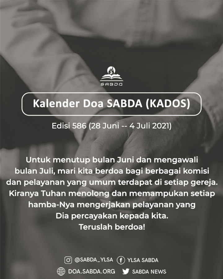 Pokok Doa KADOS 28 Juni -- 4 Juli 2021