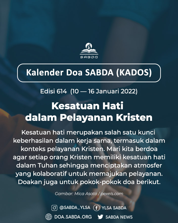 Pokok Doa KADOS 10 -- 16 Januari 2022