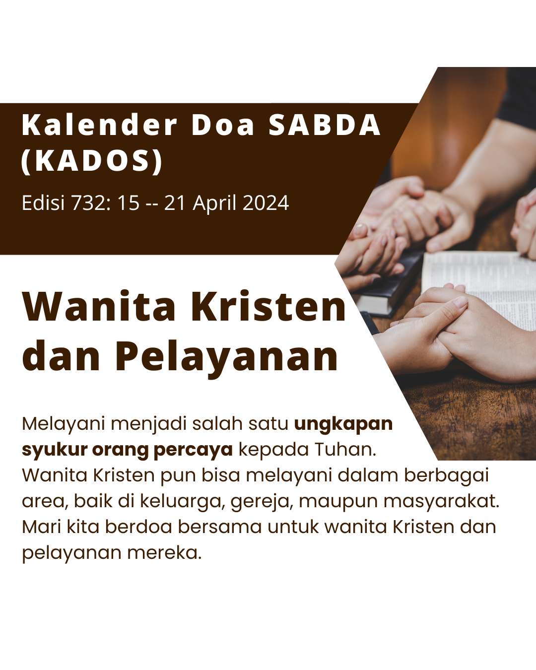 Pokok Doa KADOS 15 -- 21 April 2024