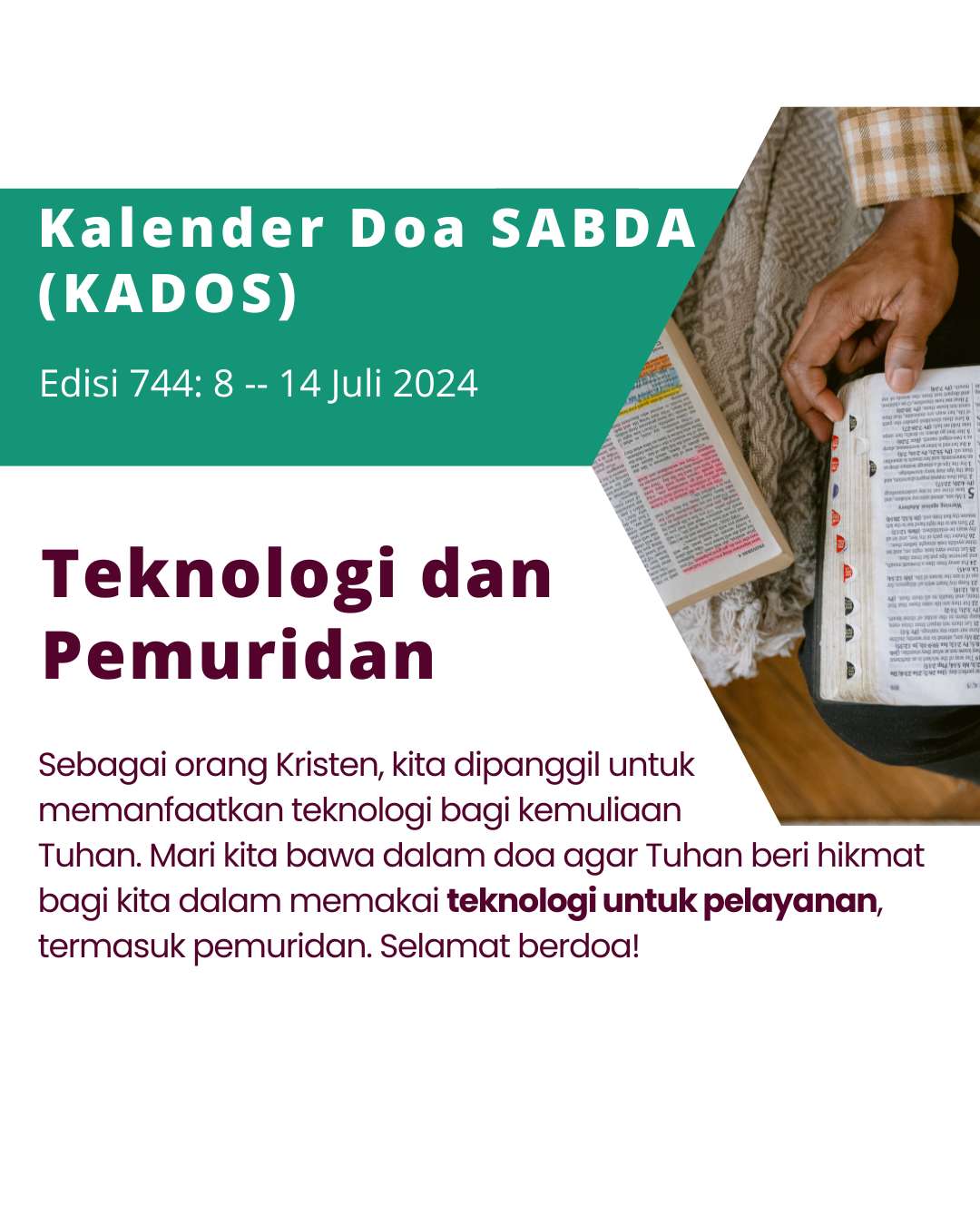 Pokok Doa KADOS 8 -- 14 Juli 2024