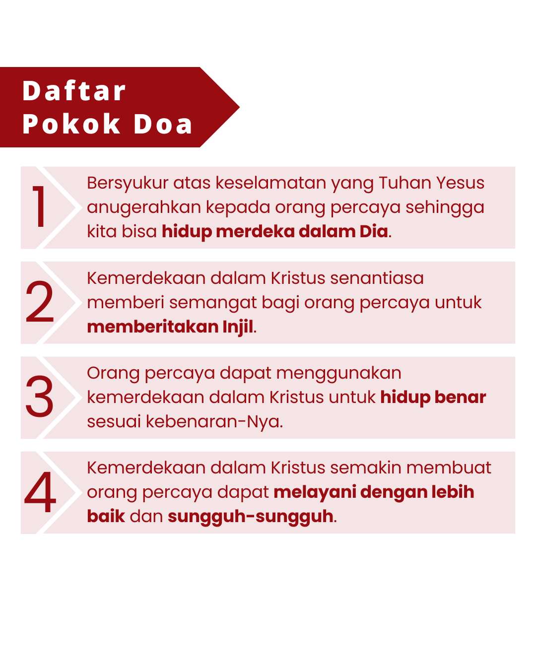 Pokok Doa KADOS 5 -- 11 Agustus 2024