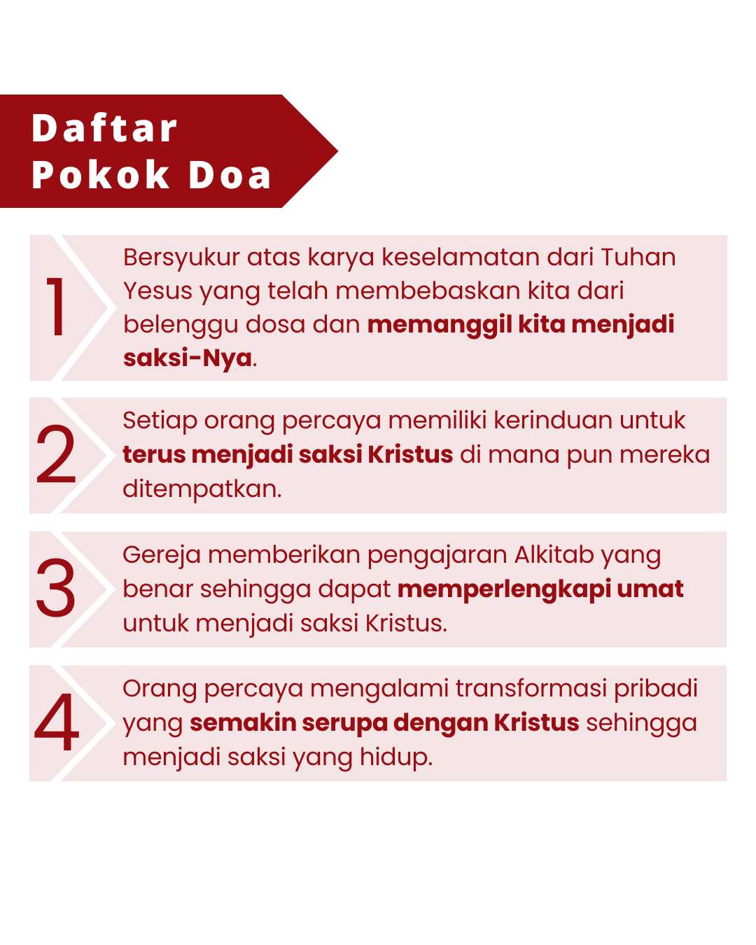 Pokok Doa KADOS 26 Agustus -- 1 September 2024