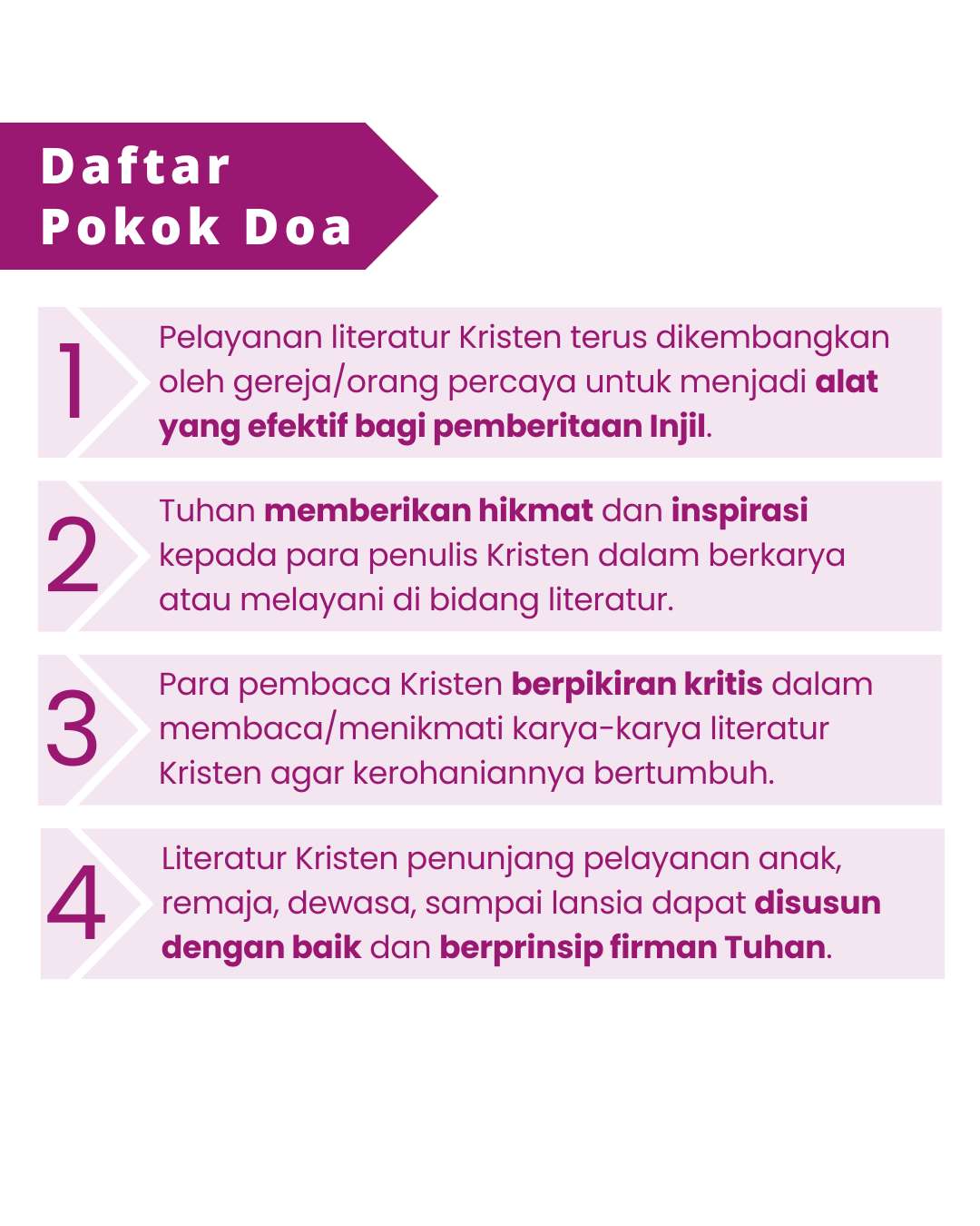 Pokok Doa KADOS 2 -- 8 September 2024