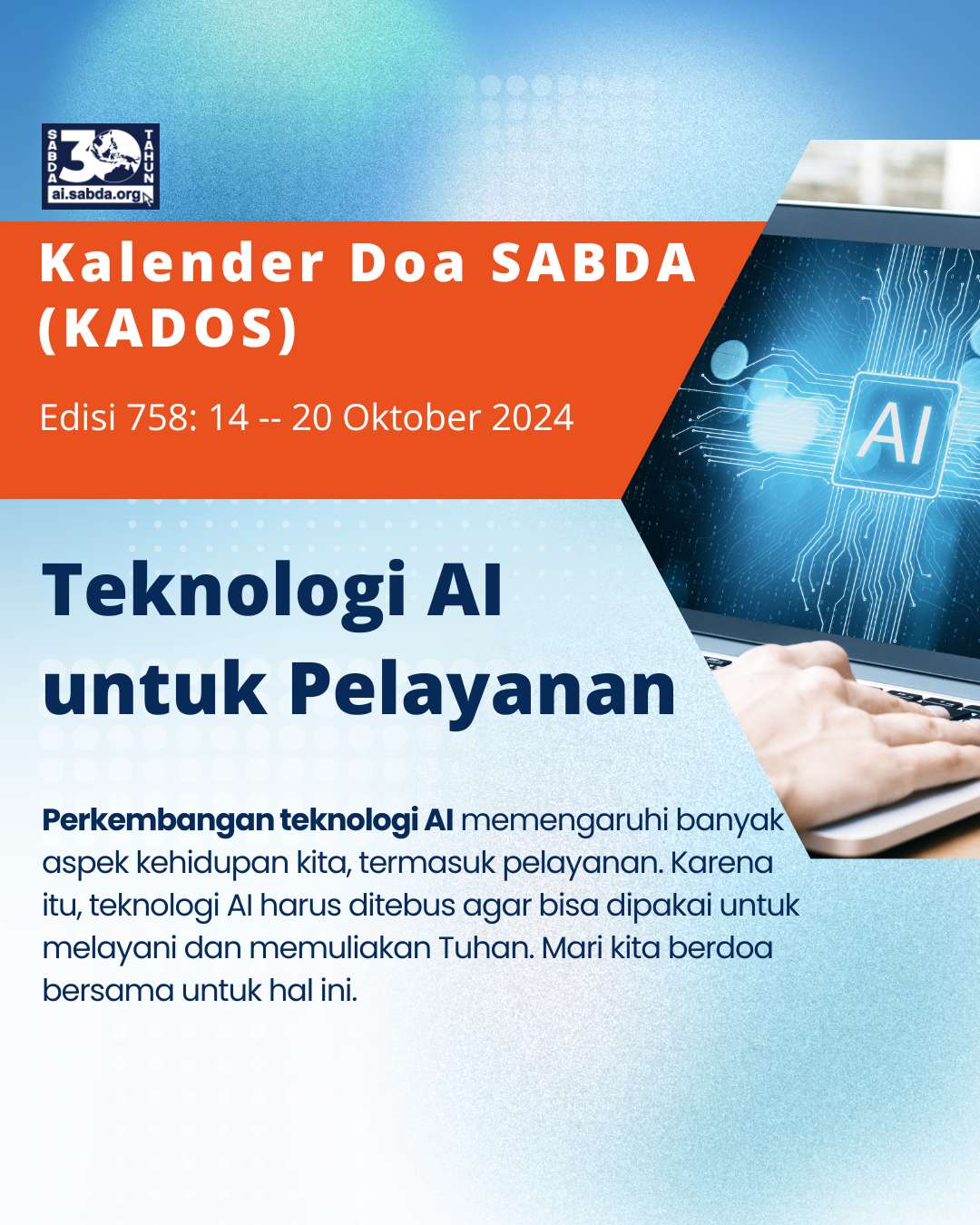 Pokok Doa KADOS 14 -- 20 Oktober 2024