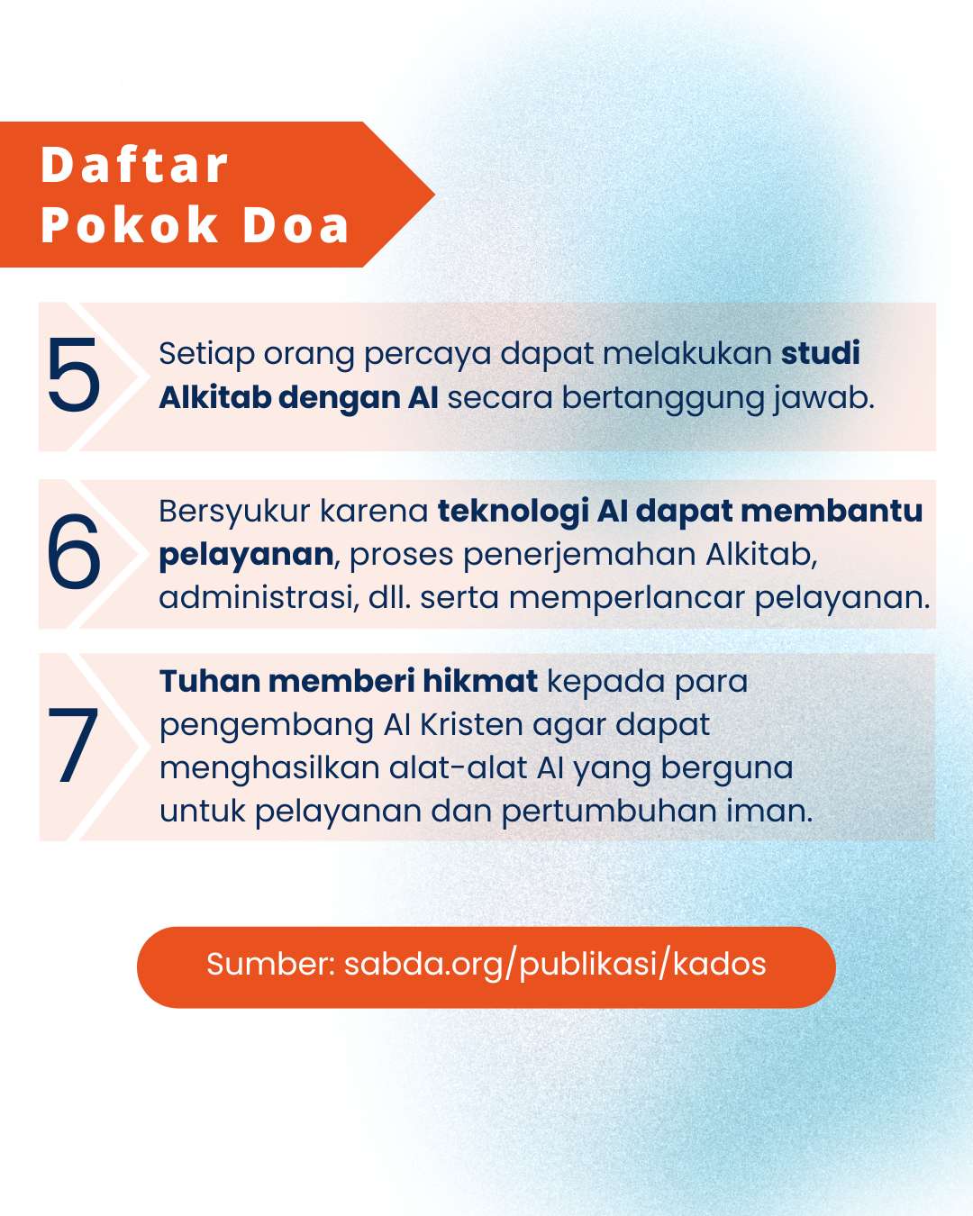 Pokok Doa KADOS 14 -- 20 Oktober 2024