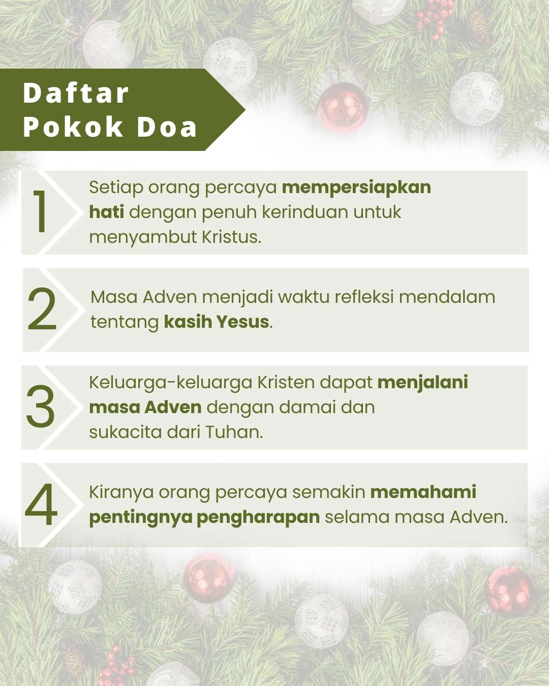 Pokok Doa KADOS 2 -- 8 Desember 2024