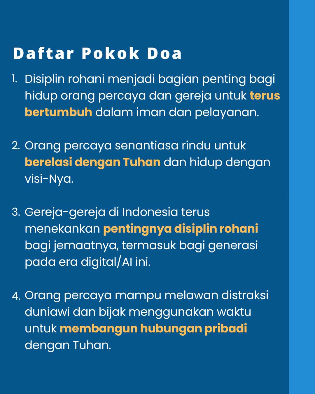 Pokok Doa KADOS 6 -- 12 Januari 2025