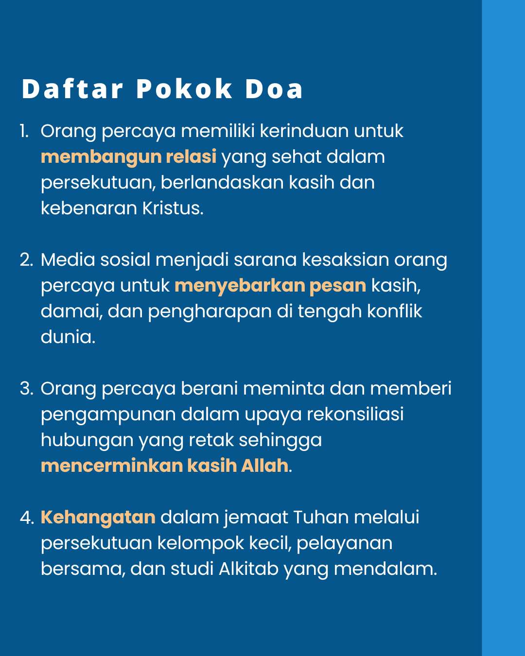 Pokok Doa KADOS 27 Januari -- 2 Februari 2025