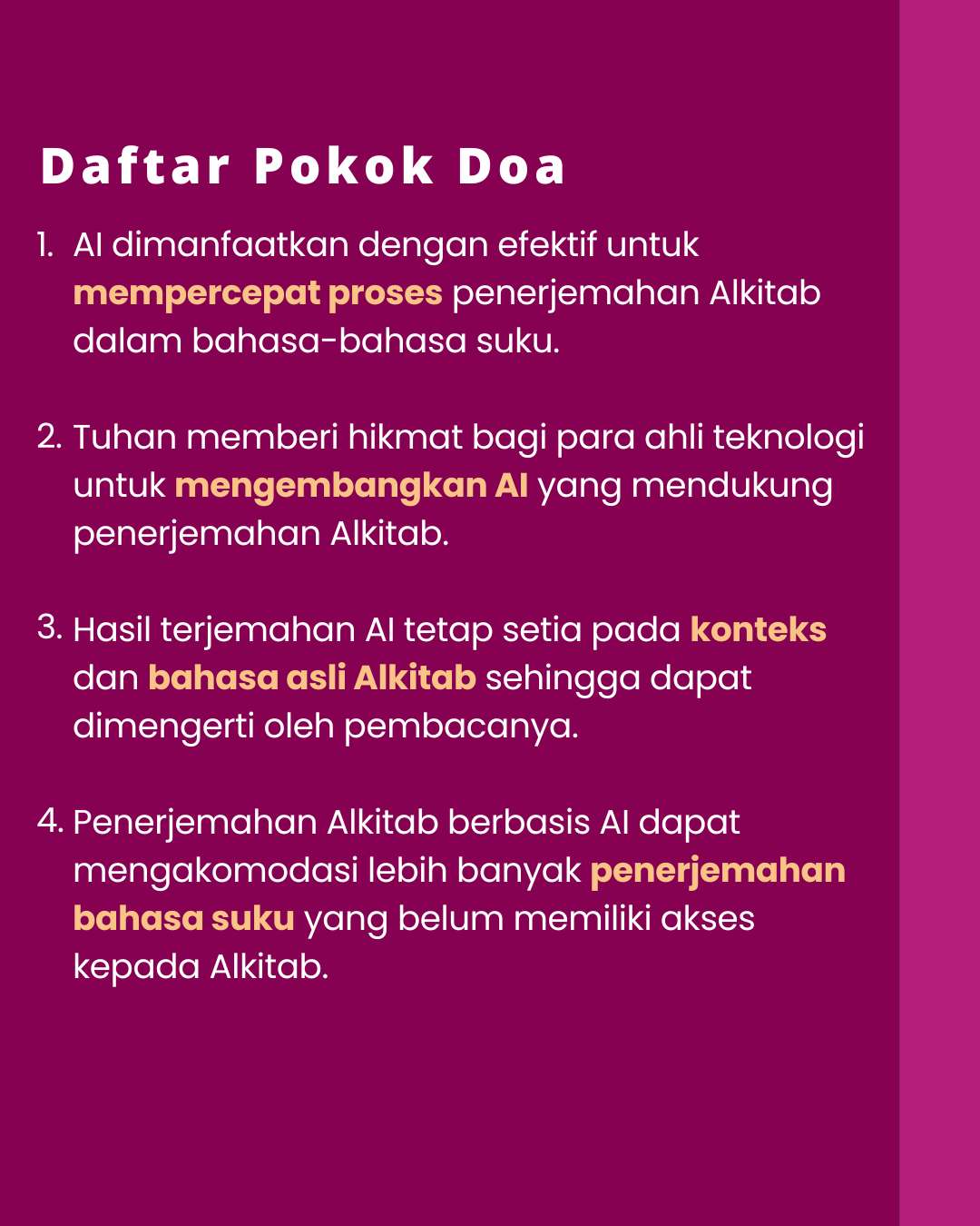 Pokok Doa KADOS 17 -- 23 Februari 2025