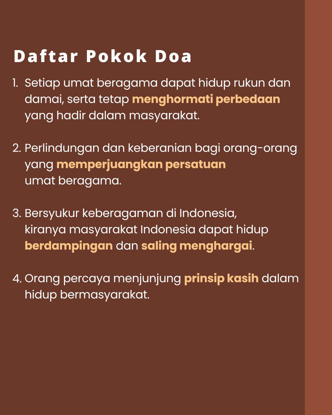 Pokok Doa KADOS 3 -- 9 Maret 2025