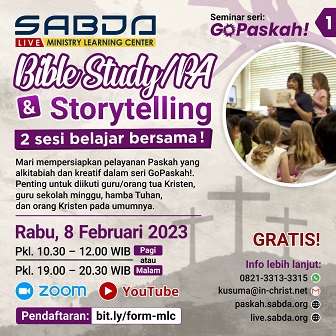 Brosur GoPaskah! Bible Study/PA dan Storytelling
