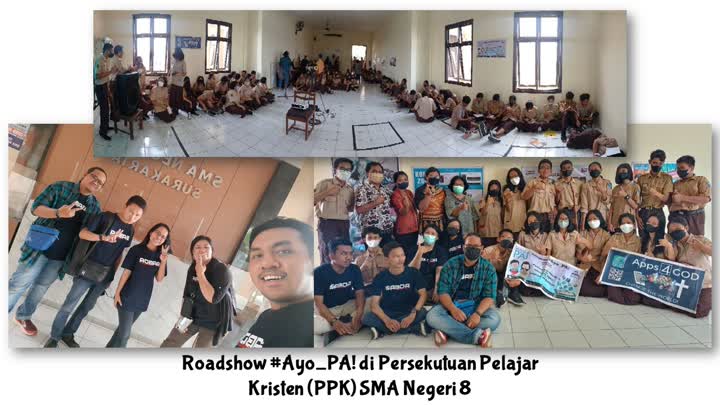 Roadshow #Ayo_PA di Persekutuan Pelajar Kristen (PPK) SMAN 8 Surakarta