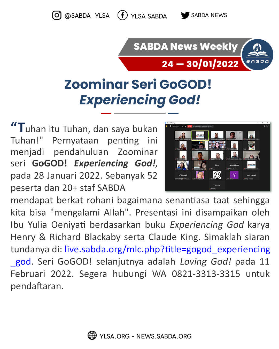 GoGOD: Experiencing GOD!