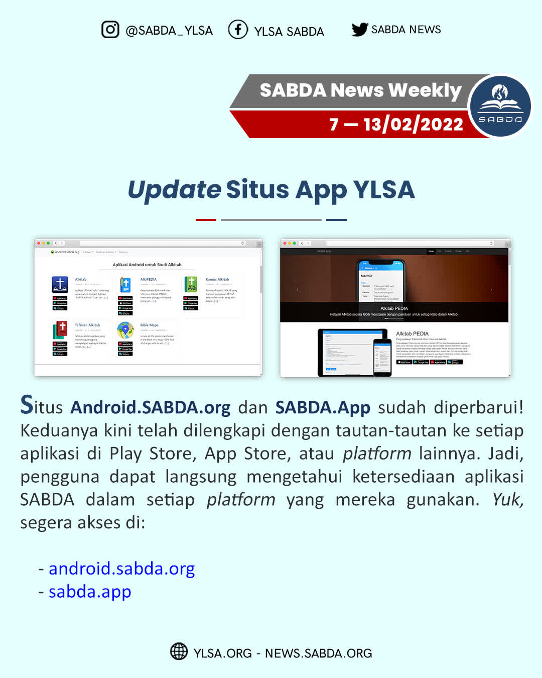 Update Situs App YLSA