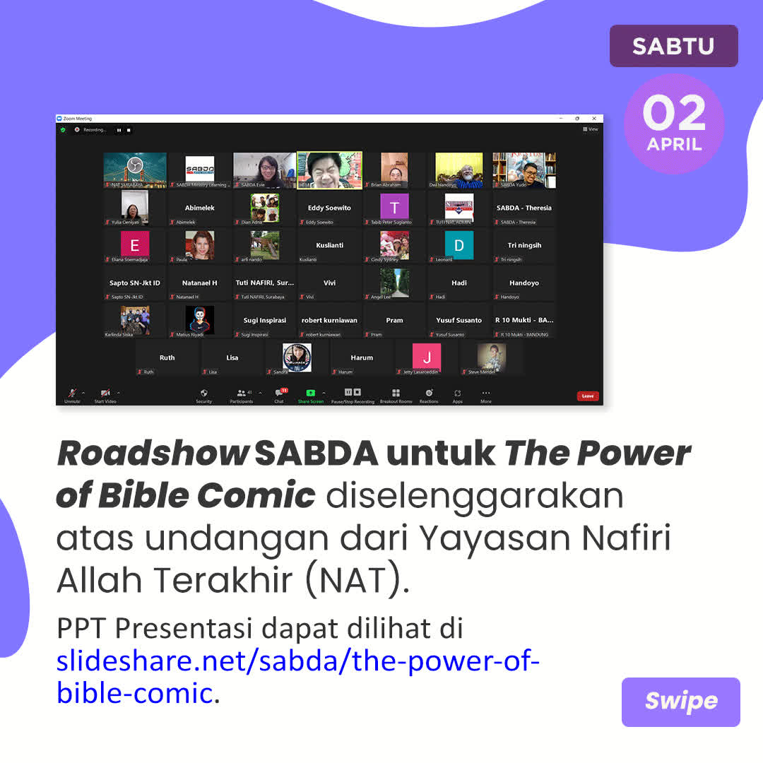 Roadshow SABDA The Power of Bible Comic