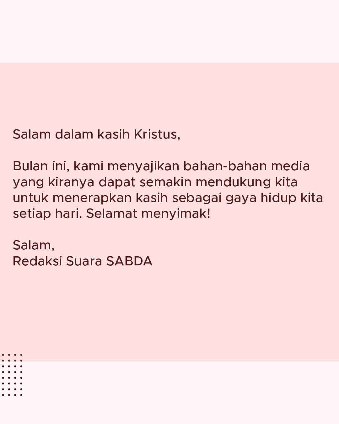 Pengantar Edisi Suara SABDA Februari edisi 2