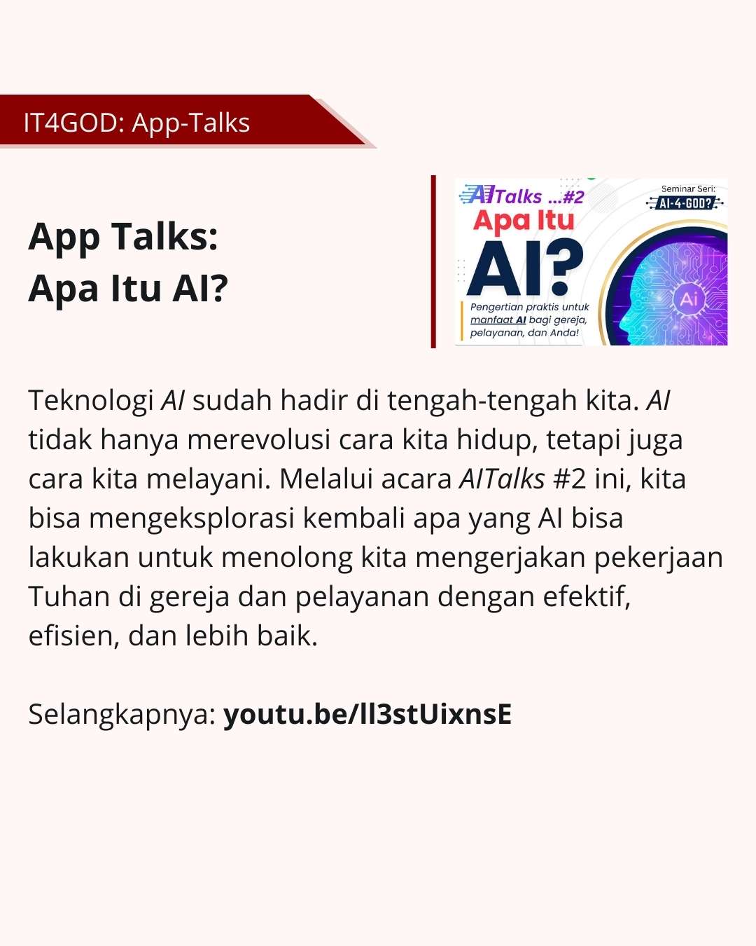 App Talks: Apa Itu AI?