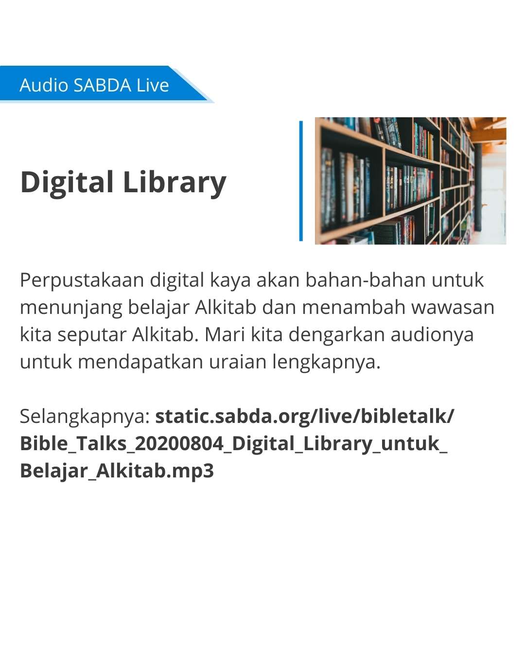 Pustaka digital yang lengkap untuk menggali Alkitab.