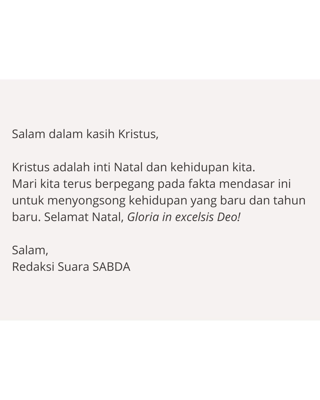 Pengantar Suara SABDA edisi Desember 2.