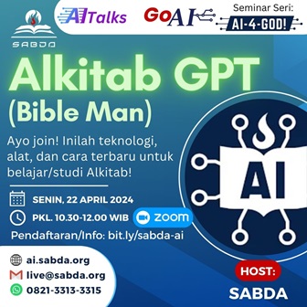 Brosur AITalks GoAI: Alkitab GPT (Bible Man)