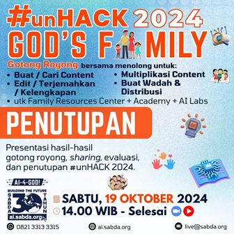 Brosur Penutupan #unHACK 2024 "GOD'S Family"