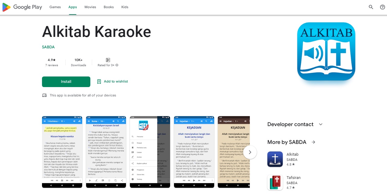 Apps Alkitab Karaoke