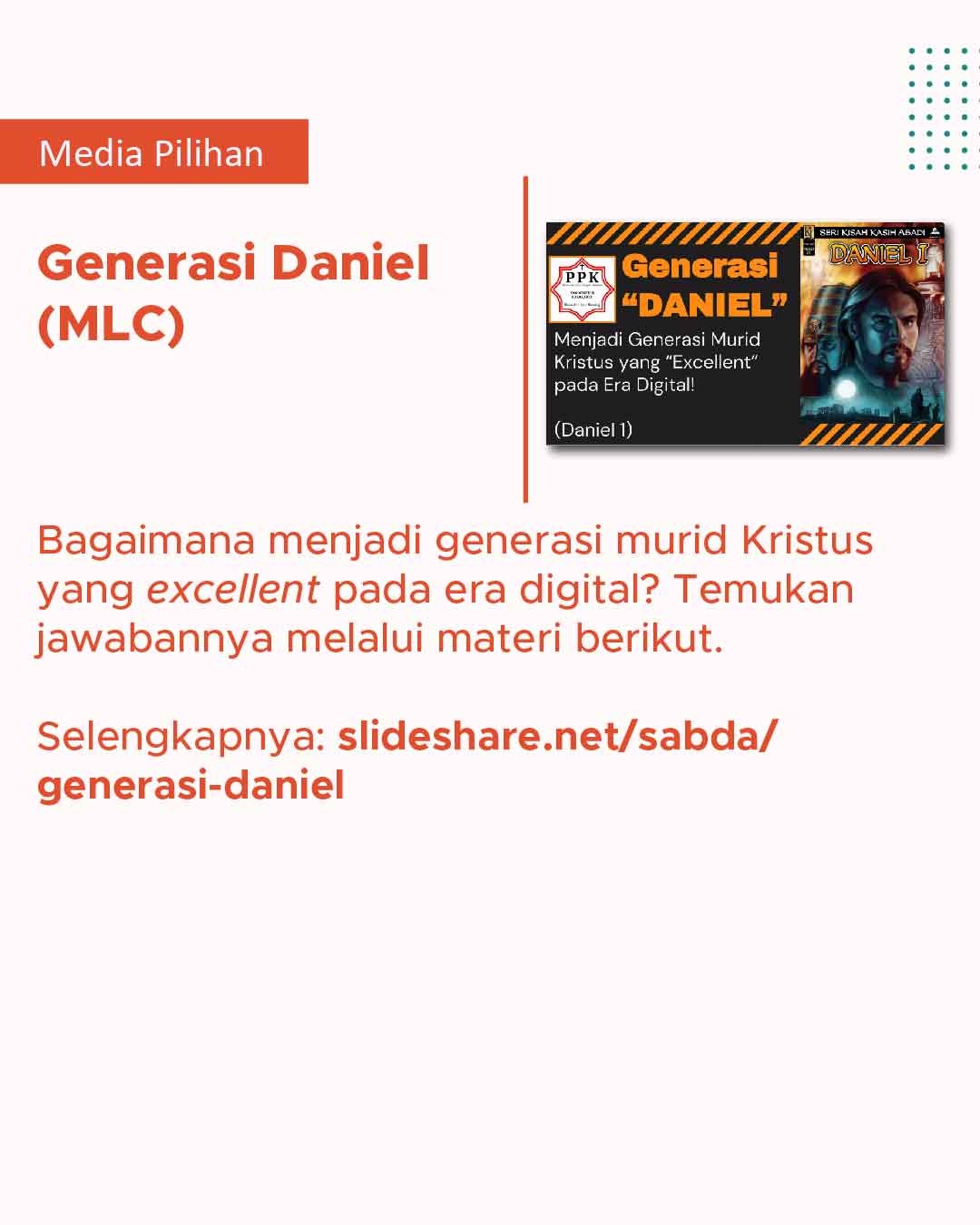 Menjadi generasi murid Kristus yang excellent pada era digital